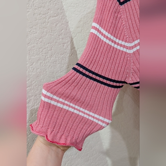 English Factory Bodycon Striped Shirt Dress - Picture 3 of 7